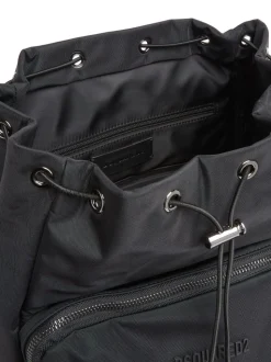 Dsquared2 Zaino Nero Uomo Logo Tono su Tono