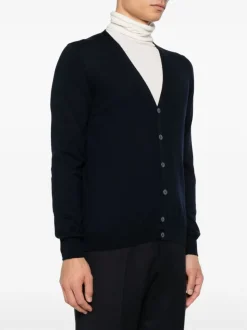 Fileria Cardigan Blu Uomo con Bottoni