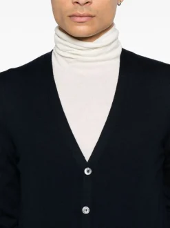 Fileria Cardigan Blu Uomo con Bottoni