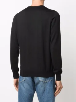 Fileria Maglia Nero Uomo Girocollo Lana