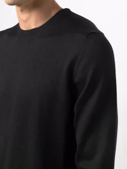 Fileria Maglia Nero Uomo Girocollo Lana