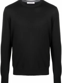 Fileria Maglia Nero Uomo Girocollo Lana