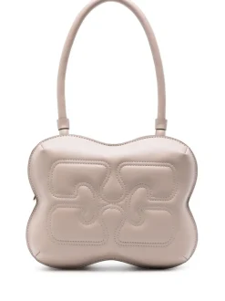 Ganni Borsa Grigio Donna Butterfly a Manico Singolo