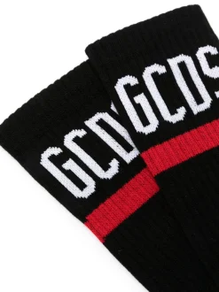 Gcds Calze Nero Unisex Logo