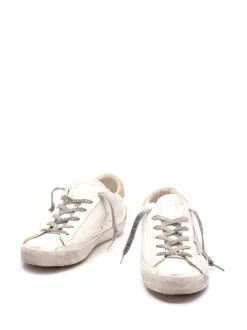 Golden Goose Donna Scarpe Bianco-Platino Super-Star