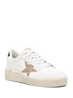 Golden Goose Donna Scarpe Bianco-Oro Ball Star