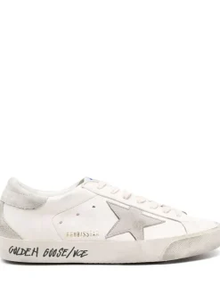 Golden Goose Super-Star Uomo Scarpa Bianco-Grigio