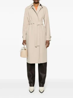 Harris Wharf London Cappotto Sabbia Donna con Cintura