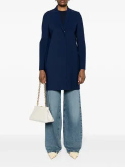 Harris Wharf London Cappotto Nero Donna Monopetto