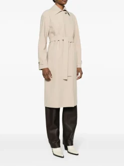 Harris Wharf London Cappotto Sabbia Donna con Cintura