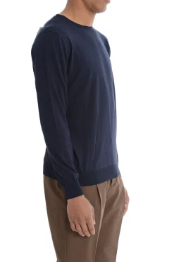 Kangra Maglia Blu Uomo Girocollo Maniche Lunghe