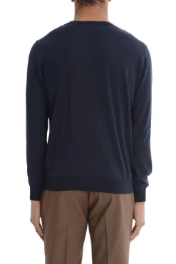 Kangra Maglia Blu Uomo Girocollo Maniche Lunghe