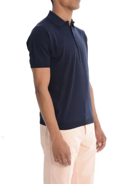 Kangra Maglia Polo Blu Uomo in Filo