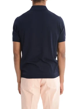 Kangra Maglia Polo Blu Uomo in Filo