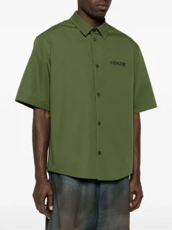 Kenzo Camicia Verde Uomo