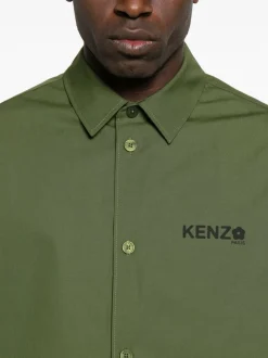 Kenzo Camicia Verde Uomo