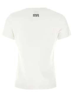 Kenzo Donna T-shirt Bianco Happy Tiger