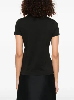 Kenzo Donna T-shirt Nero Logo Floreale