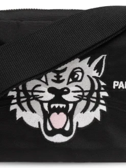 Kenzo Uomo Borsa Nero Ricamo Happy Tiger