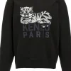 Kenzo Uomo Felpa Nero Happy Tiger