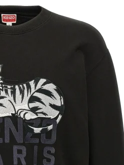 Kenzo Uomo Felpa Nero Happy Tiger