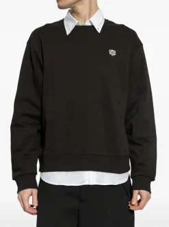 Kenzo Uomo Felpa Nero Tiger Crest