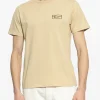 Kenzo Uomo T-shirt Beige Ricamo Logo Signature