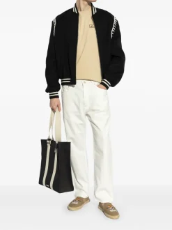 Kenzo Uomo T-shirt Beige Ricamo Logo Signature