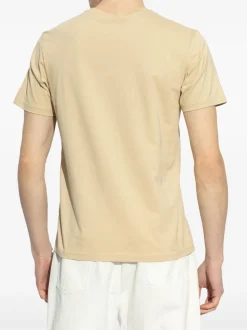 Kenzo Uomo T-shirt Beige Ricamo Logo Signature
