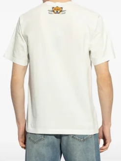 Kenzo Uomo T-shirt Bianco Happy Tiger