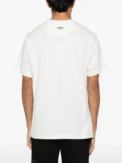 Kenzo Uomo T-shirt Bianco Micro Fiore Boke