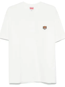 Kenzo Uomo T-shirt Bianco Tiger Crest