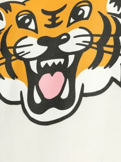 Kenzo Uomo T-shirt Bianco Happy Tiger