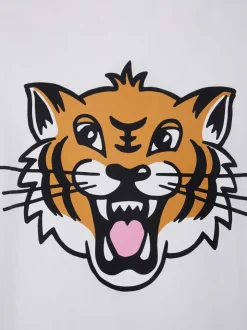 Kenzo Uomo T-shirt Bianco Happy Tiger