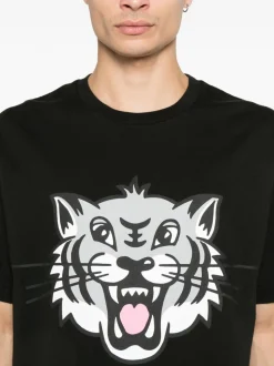 Kenzo Uomo T-shirt Nero Happy Tiger