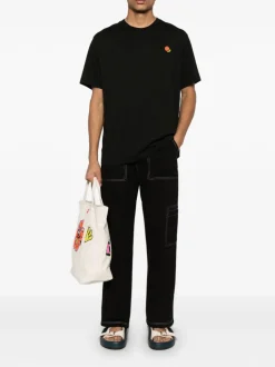 Kenzo Uomo T-shirt Nero Micro Fiore Boke