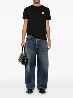 Kenzo Uomo T-shirt Nero Micro Fiore