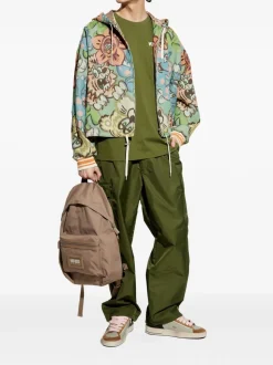 Kenzo Uomo T-shirt Verde Logo Fiore Boke