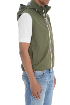 K-way Gilet Verde Cipresso Uomo Valen Stretch Dot