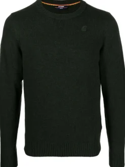 K-way Maglia Verde Uomo Patch Logo