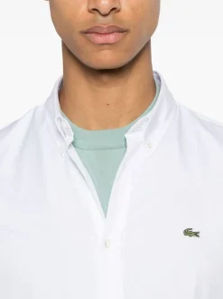 Lacoste Camicia Bianco Uomo