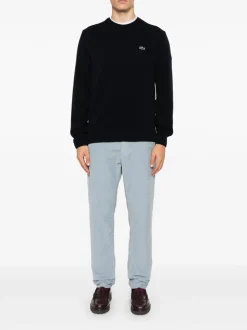 Lacoste Maglia Blu Uomo Ricamo Coccodrillo