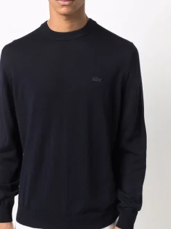 Lacoste Maglia Blu Uomo Ricamo Coccodrillo