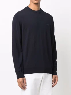 Lacoste Maglia Blu Uomo Ricamo Coccodrillo