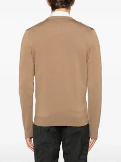 Lacoste Maglia Marrone Uomo Ricamo Coccodrillo