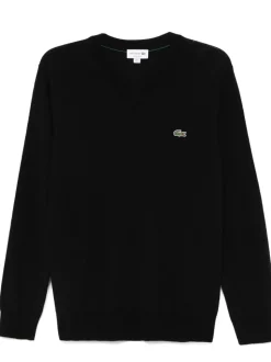 Lacoste Maglia Nero Uomo Scollo a V