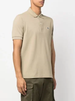 Lacoste Polo Beige Uomo Verde Cotone con logo ricamato