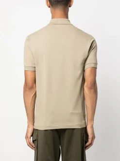 Lacoste Polo Beige Uomo Verde Cotone con logo ricamato
