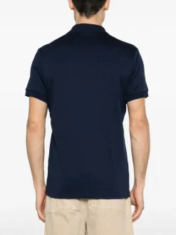 Lacoste Polo Blu Uomo con applicazione