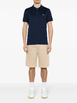 Lacoste Polo Blu Uomo con applicazione